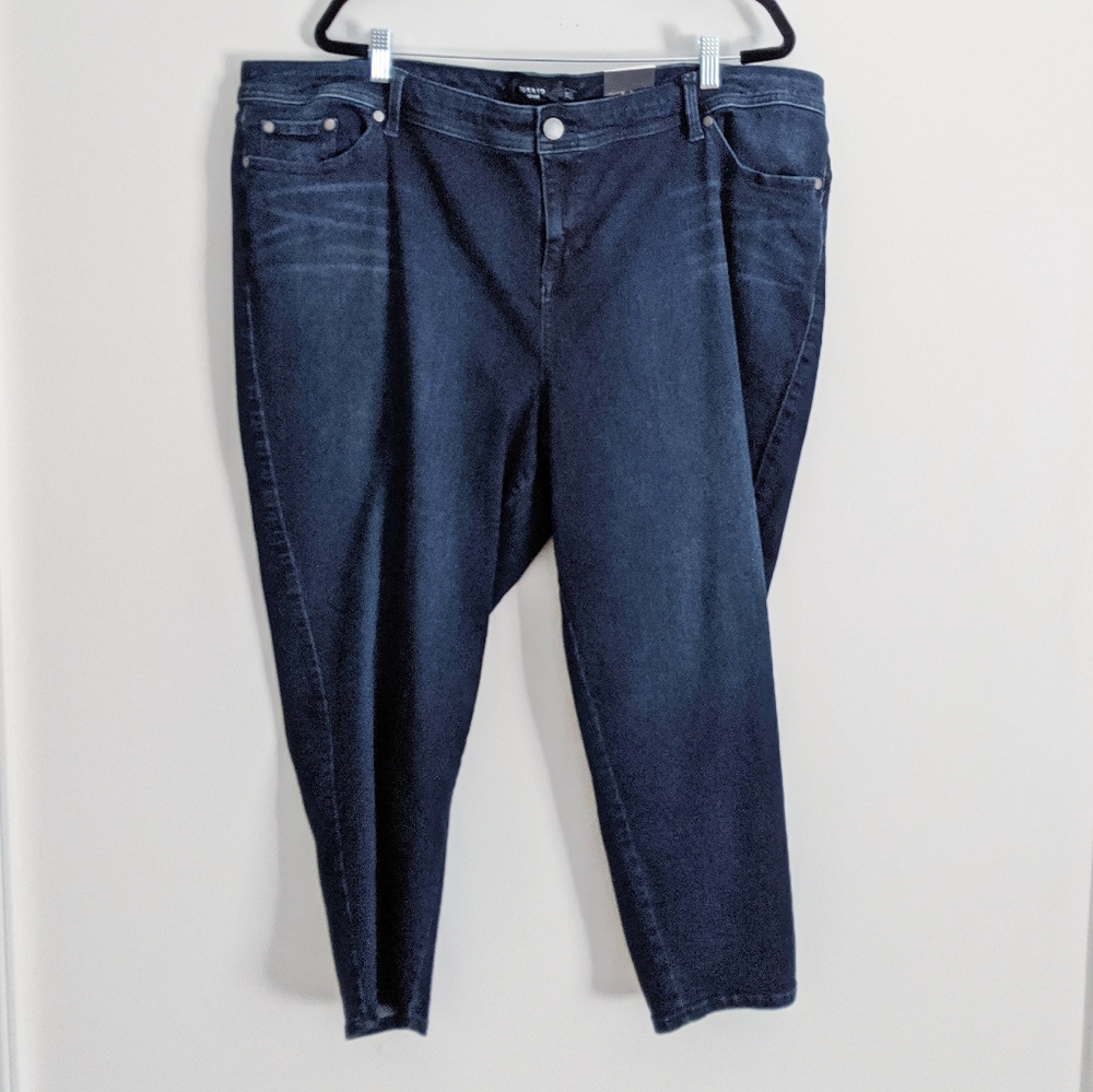 Torrid Luxe Skinny Crop Dark Wash Jeans